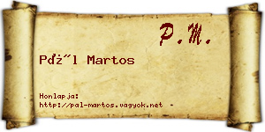 Pál Martos névjegykártya